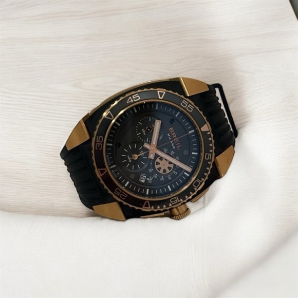 Breil Milano Mediterraneo 47 mm Rose Gold Tone Steel Grey Dial Men Watch BW0537 - Picture 3 of 10